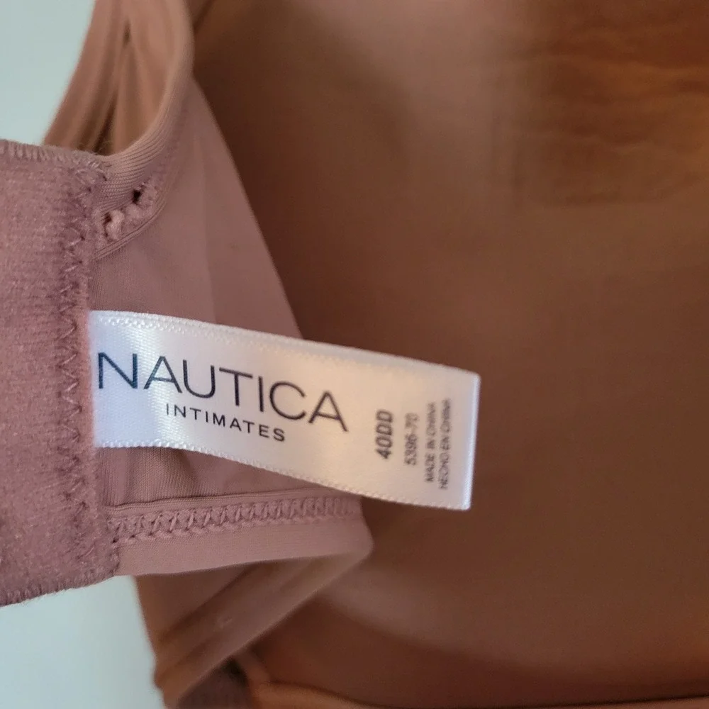 NAUTICA Intimates Size 40DD Pink Rose Lightly Lined‎ Coverage NO Underwire Bra - Picture 2 of 16